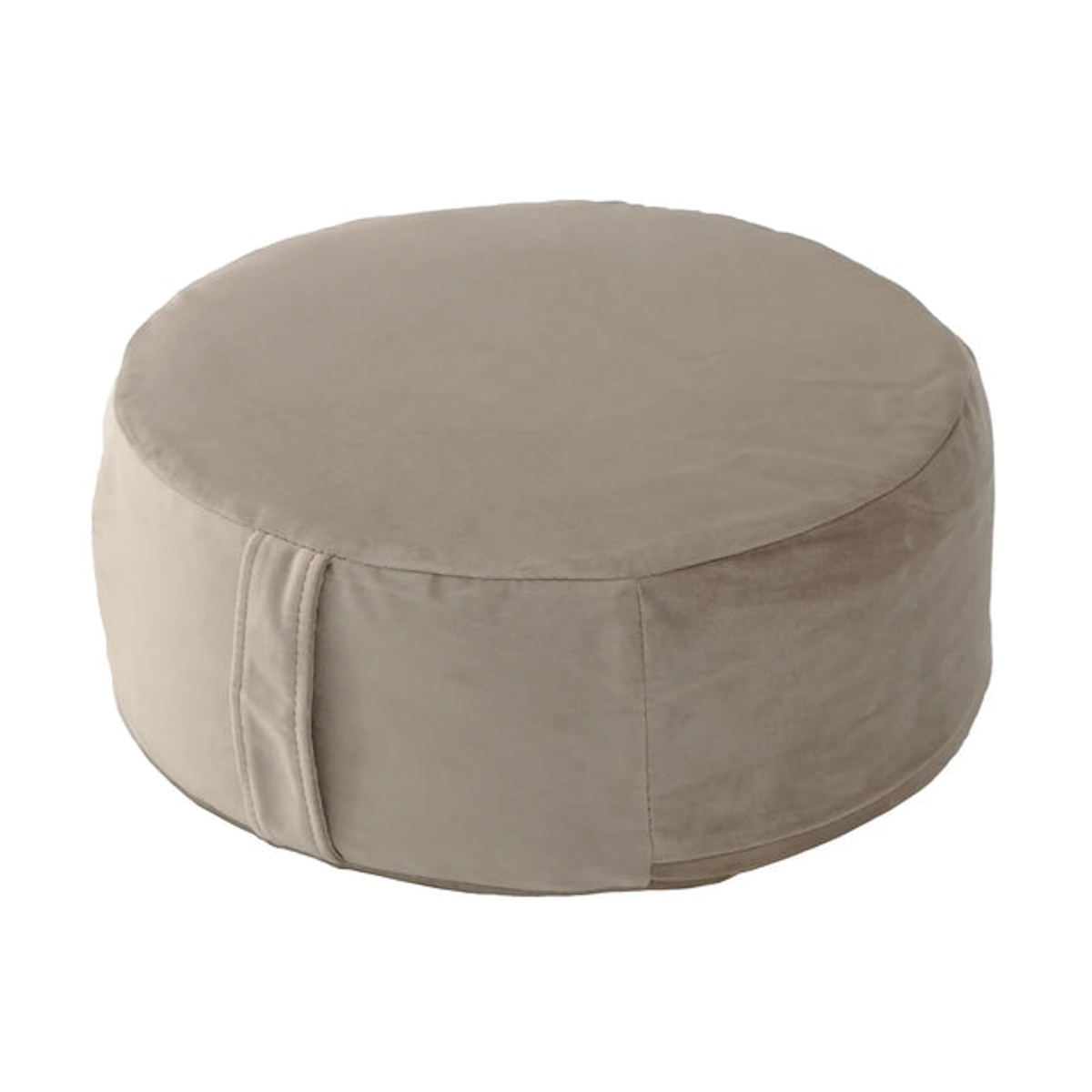 クッション 洗える 低反発ミニ ( フロアクッション 直径38cm 円形 四角 ソファ リビング 日本製 ベロア リラックス 座布団 枕 オットマン 座椅子 持ち運び 低反発 カバー取り外し 丸型 角型 厚み インテリア ) 【ベージュ ラウンド】 ベージュ ラウンド
