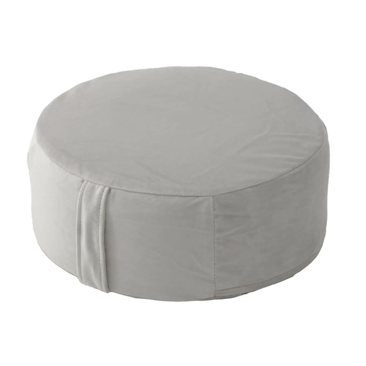 クッション 洗える 低反発ミニ ( フロアクッション 直径38cm 円形 四角 ソファ リビング 日本製 ベロア リラックス 座布団 枕 オットマン 座椅子 持ち運び 低反発 カバー取り外し 丸型 角型 厚み インテリア ) 【グレー ラウンド】 グレー ラウンド