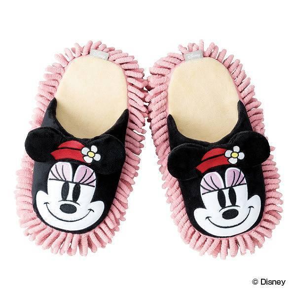 Dショッピング モップスリッパ 23 26cm ディズニー ミニー マイクロファイバー スリッパ モップ 床掃除 ルームシューズ 掃除 そうじ ほこり お掃除スリッパ 拭き掃除 掃除グッズ リビング キッチン 履くだけ 髪の毛 汚れ 埃 チリ 清掃グッズ カテゴリ 掃除用品