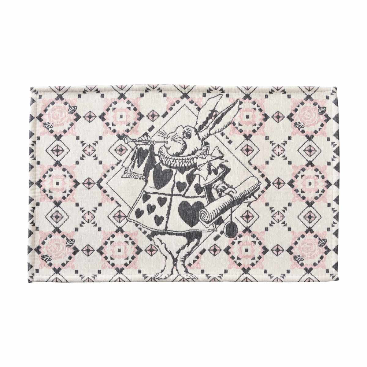 マット インテリアマット ラッパうさぎ ( 玄関マット インテリアマット 多目的マット エントランスマット 滑り止め加工 滑り止め お手入れ簡単 ベッドサイド 手洗い可能 インテリア フリーマット 洗面 うさぎ 洗える )