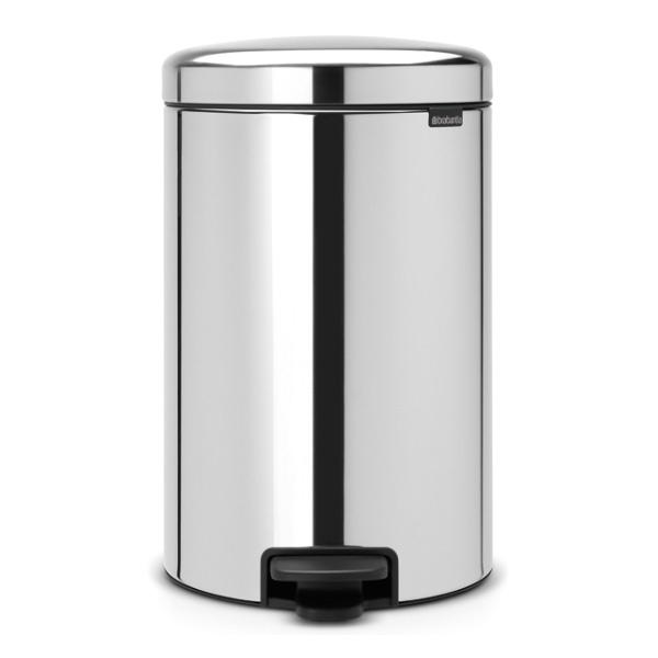 brabantia ブラバンシア ゴミ箱 ペダルビン NEWICON 20L クローム ステンレス （ ごみ箱 キッチン ダストボックス ペダル付き  ふた付き 袋 見えない おしゃれ 20 リットル ごみばこ フタ付き ）