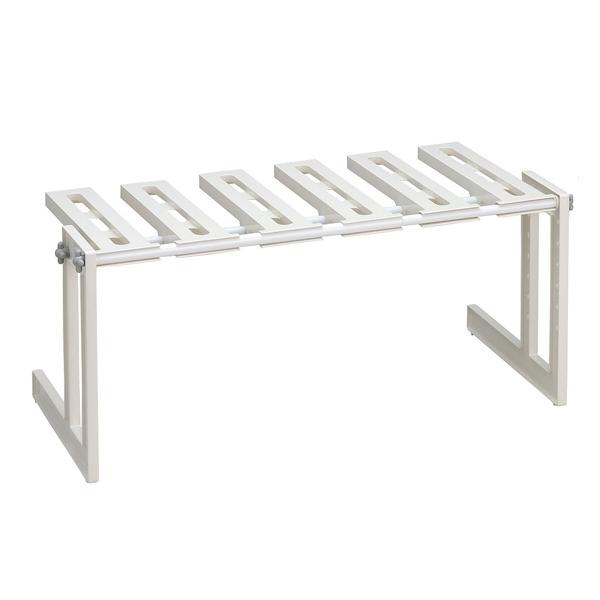 Dショッピング 洗面下フリーラック 伸縮タイプ 洗面所 収納棚 シンク下 収納 洗面台 キッチン シンク下収納 伸縮式 キッチンラック 排水管 排水管避け パイプ パイプ避け 給水管 給水管避け シンク下ラック カテゴリ バス用品 その他の販売できる商品