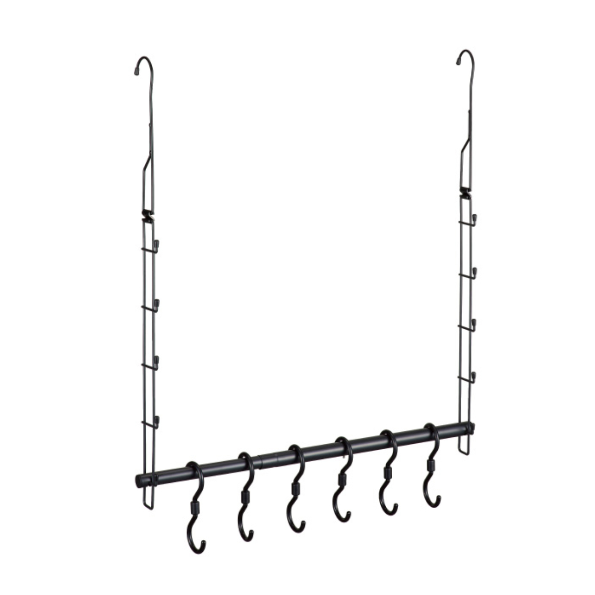 ハンガー クローゼット吊り下げ鞄ハンガー 伸縮 鞄収納 幅49?79×奥行6.5×高さ74.5cm ( バッグハンガー ハンガーラック フック クローゼット収納 吊り下げ収納 衣類収納 バッグ 収納 クローゼット 吊り下げ 省スペース )