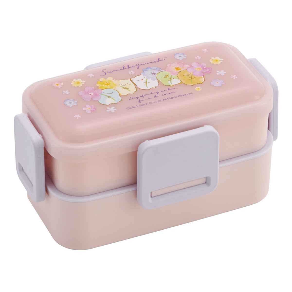 Dショッピング お弁当箱 2段 600ml 抗菌 ふわっと ランチボックス すみっコぐらし フラワー 弁当箱 食洗機対応 レンジ対応 ドーム型 女子 食洗機ok レンジok お弁当 弁当 二段 抗菌加工 Ag 仕切り付き 女性 日本製 カテゴリ 弁当箱の販売できる商品