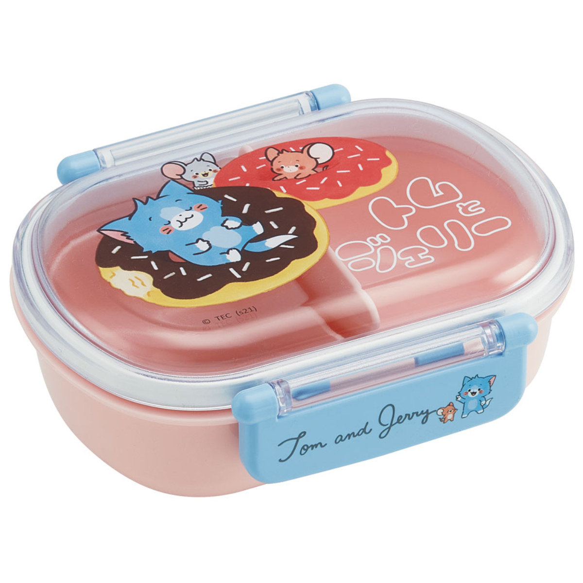 弁当箱 1段 360ml 抗菌 ふわっと タイトランチ トム&ジェリー まんが ( トムとジェリー お弁当箱 ランチボックス 食洗機対応 レンジ対応 ドーム蓋 キッズ 食洗機OK レンジOK お弁当 弁当 一段 2点ロック 子供 )
