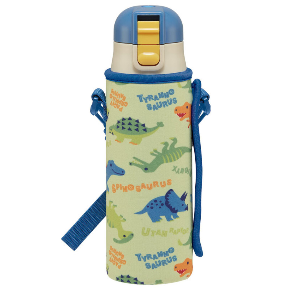 水筒 ダイレクトステンボトル 470ml カバ―付き キャラクター ( 直飲み 保冷 ステンレスボトル ワンプッシュボトル 子供 恐竜 幼稚園 保育園 子供用水筒 超軽量 ダイレクトボトル 子ども キッズ )
