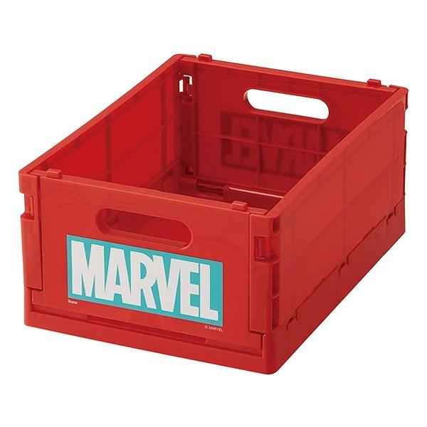 dショッピング |折りたたみコンテナ S MARVEL マーベル ロゴ コンテナ