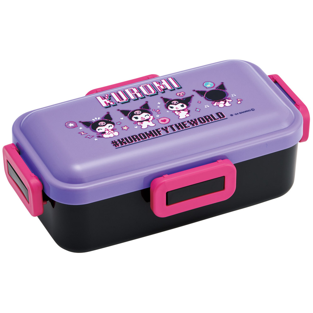 弁当箱 530ml 抗菌ふわっと弁当箱 クロミワールド ( クロミ ランチボックス 食洗機対応 レンジ対応 一段 抗菌 ドーム型 4点ロック 1段 日本製 仕切り付き 銀 AG 抗菌加工 食洗機OK レンジOK お弁当 弁当 一段弁当 )