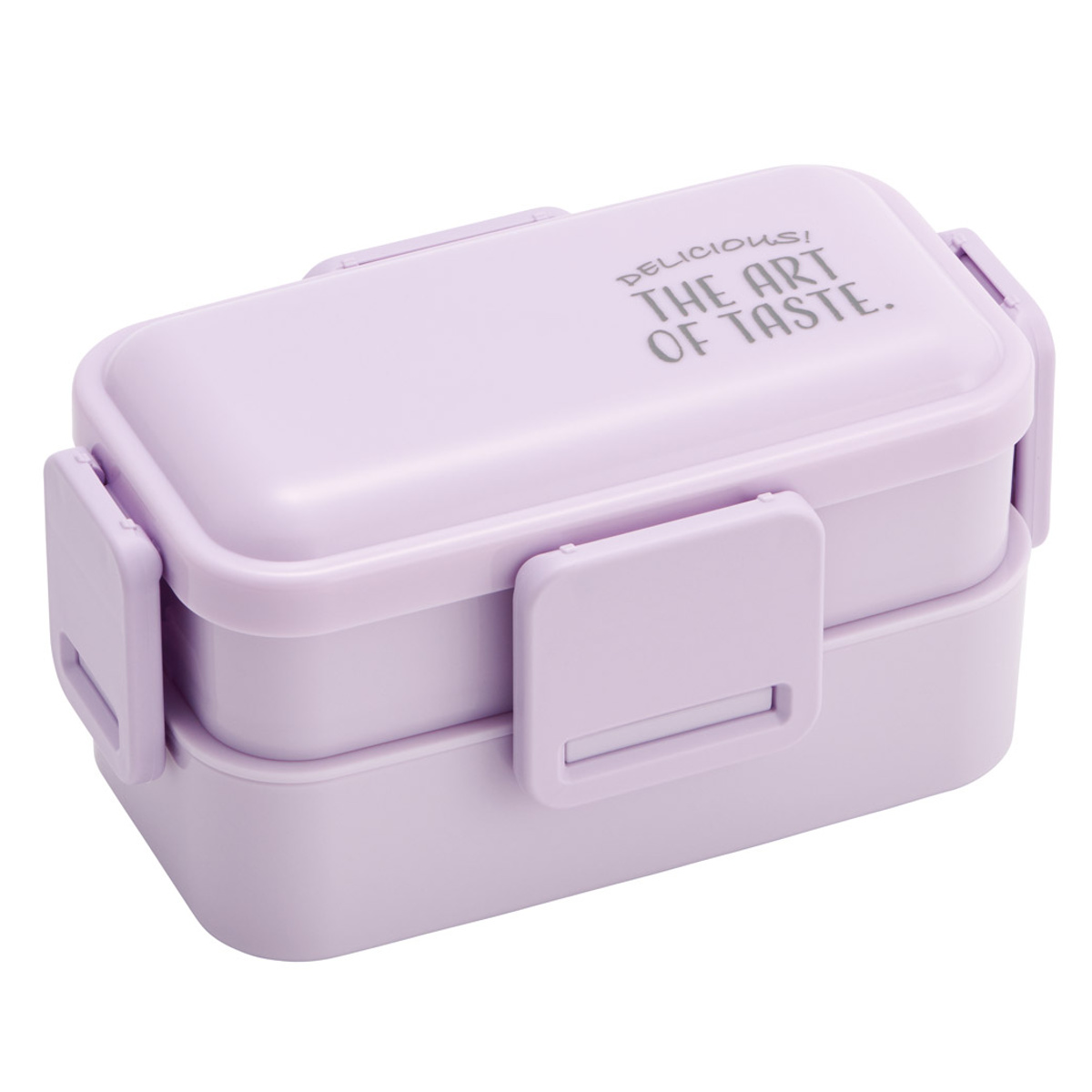 弁当箱 600ml 抗菌2段ふわっと弁当箱 ニュアンスカラー ( ランチボックス 食洗機対応 レンジ対応 二段 抗菌 ドーム型 4点ロック 2段 日本製 仕切り付き 銀 AG 食洗機OK レンジOK お弁当 弁当 抗菌加工 二段弁当 ) 【パープル】 パープル