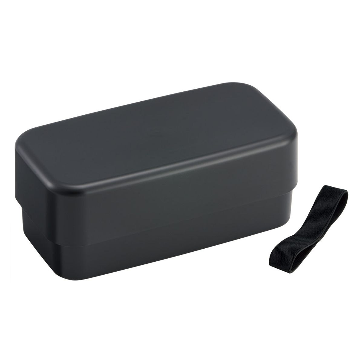 弁当箱 1000ml 箸付きランチボックス2段 ( ランチボックス 食洗機対応 レンジ対応 二段 箸 付き 2段 日本製 仕切り付き 入れ子式 ランチベルト 食洗機OK レンジOK お弁当 弁当 二段弁当 ) 【アッシュブラック】 アッシュブラック