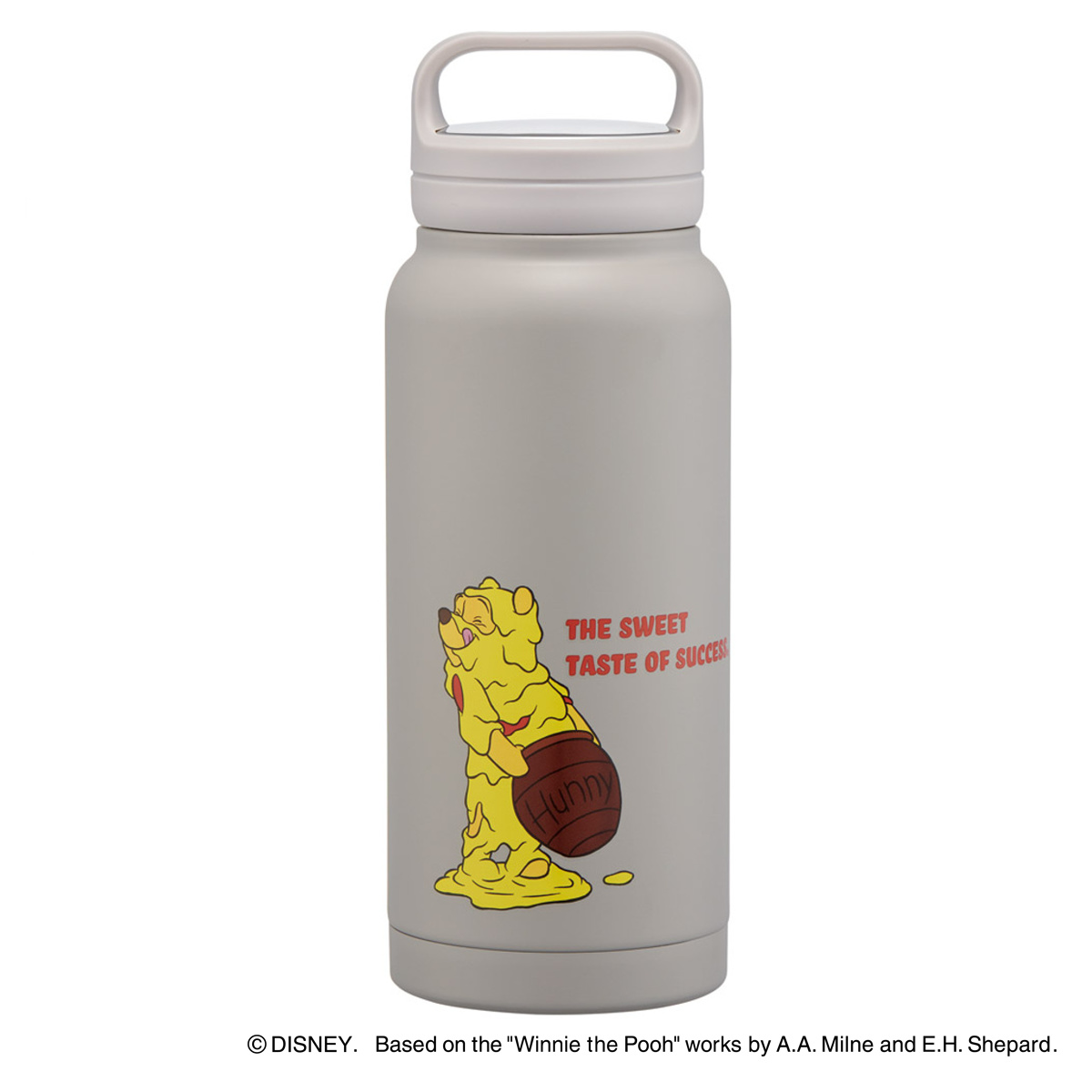 水筒 800ml スクリューハンドルマグボトル プーファニーフェイス ( プーさん マグボトル 保温 保冷 直飲み ハンドル付き キャラクター 広口 ダイレクトボトル 直のみ マグ ボトル 真空 二重構造 マイボトル 保温保冷 )