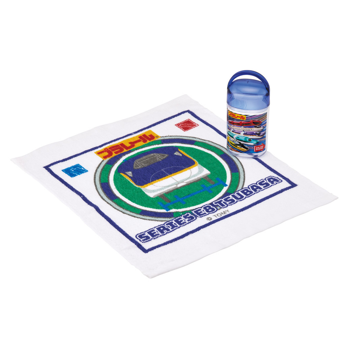 おしぼり 抗菌ケース付おしぼり プラレール25 ( プラレール お手拭き タオル ハンカチ 手拭き ハンドタオル 抗菌 おしぼりタオル おてふき おしぼりケース ケース付 子供 キッズ 給食 AG 銀 )