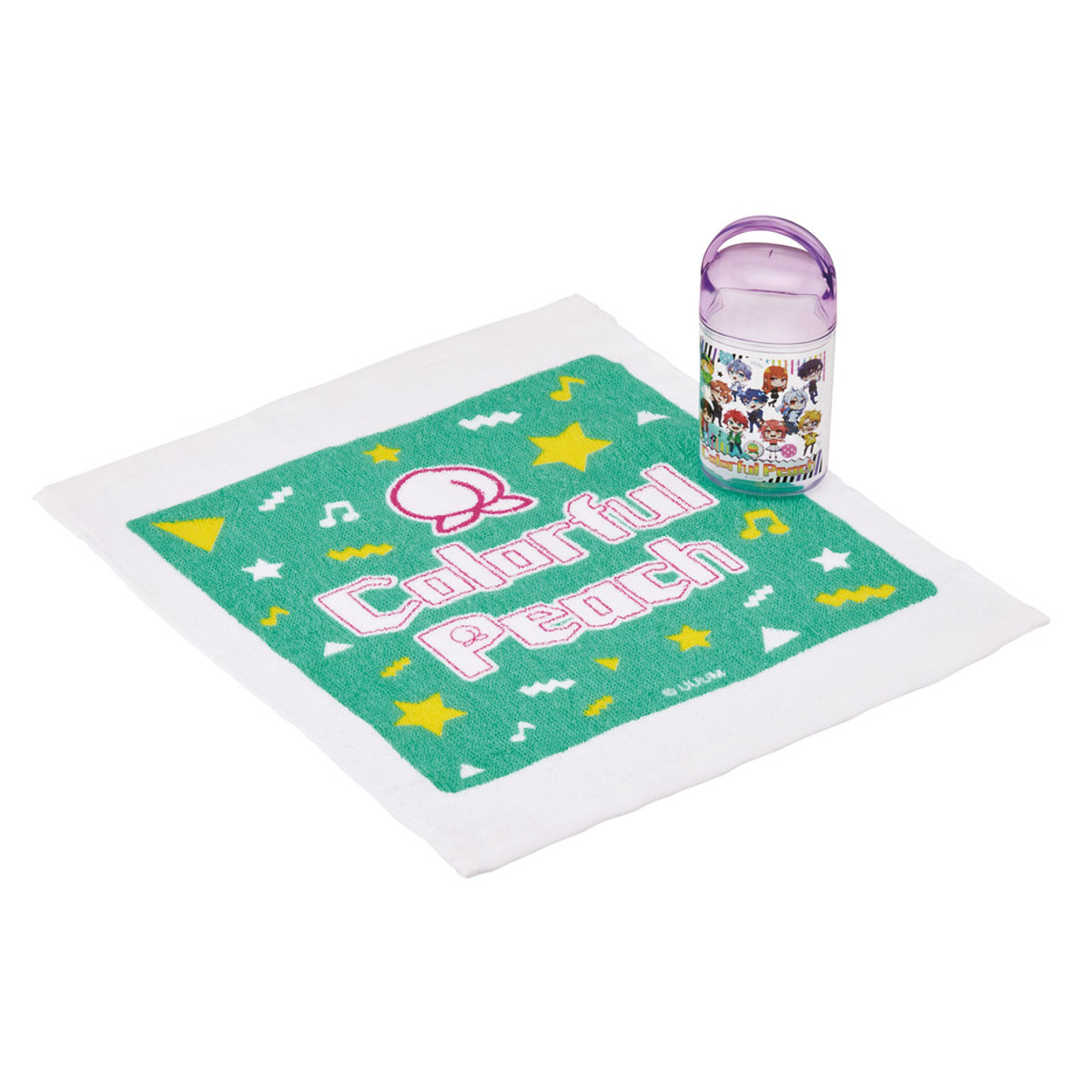 おしぼり 抗菌ケース付おしぼり カラフルピーチ25 ( カラピチ お手拭き タオル ハンカチ 手拭き ハンドタオル 抗菌 おしぼりタオル おてふき おしぼりケース ケース付 子供 キッズ 給食 AG 銀 )