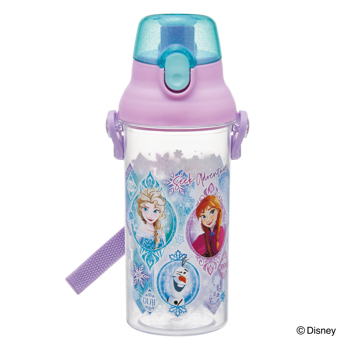 水筒 480ml 食洗機対応プラクリアボトル アナと雪の女王25 ( アナと雪の女王 食洗機対応 直飲み プラボトル プラスチック ワンプッシュ ボトル 軽量 日本製 キッズ 子供用 クリアボトル クリア ダイレクトボトル 食洗機 対応 )