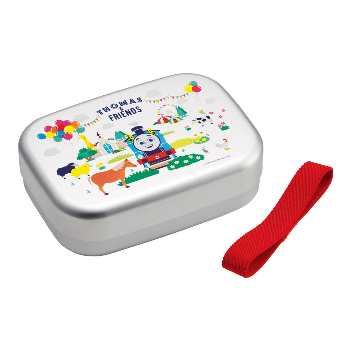 弁当箱 370ml アルミ弁当箱 トーマス ( きかんしゃトーマス お弁当箱 ランチボックス 一段 保温庫対応 子供 日本製 保温庫 OK お弁当 弁当 幼稚園 保育園 ランチベルト付き 中子付き キッズ )