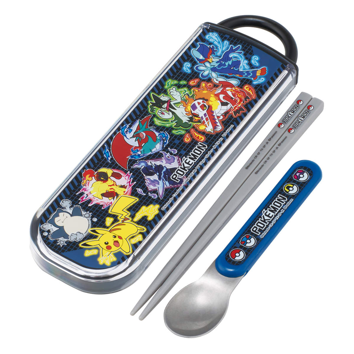 コンビセット 抗菌箸スプーンコンビセット ポケモン25 ( ポケモン 食洗機対応 抗菌 カトラリーセット 箸 スプーン お箸 箸箱 カトラリー 日本製 キッズ 子供用 スライド式 子供 食洗機OK AG 銀 持ち運び お弁当 弁当 抗菌加工 )