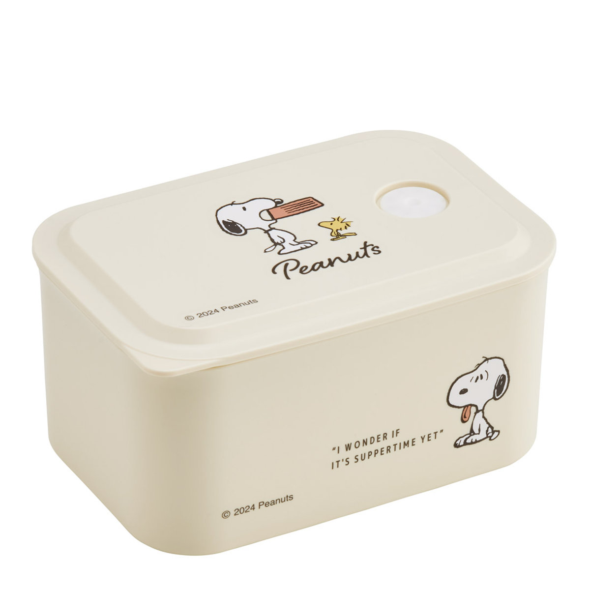 弁当箱 1段 320ml 行楽ランチケースS スヌーピー バッジ ( ランチボックス 食洗機対応 レンジ対応 ランチケース 一段 日本製 食洗機OK レンジOK 保存容器 お弁当 弁当 密閉 容器 汁漏れしにくい )