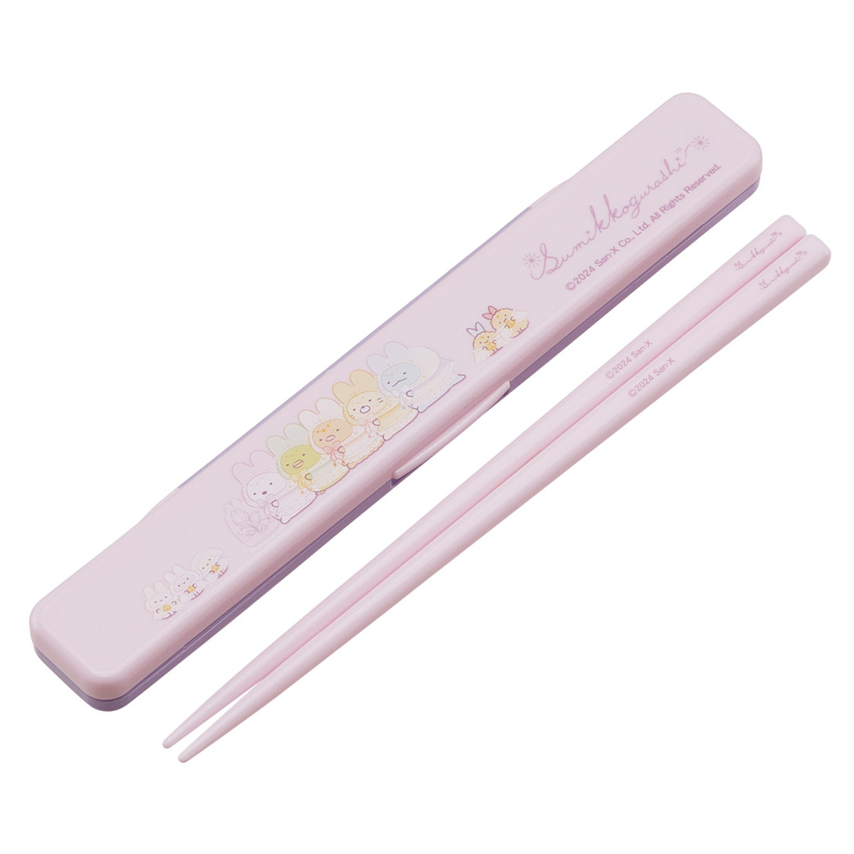 箸箱セット 抗菌音の鳴らない箸箱セット すみっコぐらし おまじない ( 箸 お箸 箸箱 セット 抗菌 食洗機対応 大人用 日本製 食洗器OK 音が鳴らない カトラリーセット 持ち運び 携帯 カトラリー お箸セット 通勤 通学 )