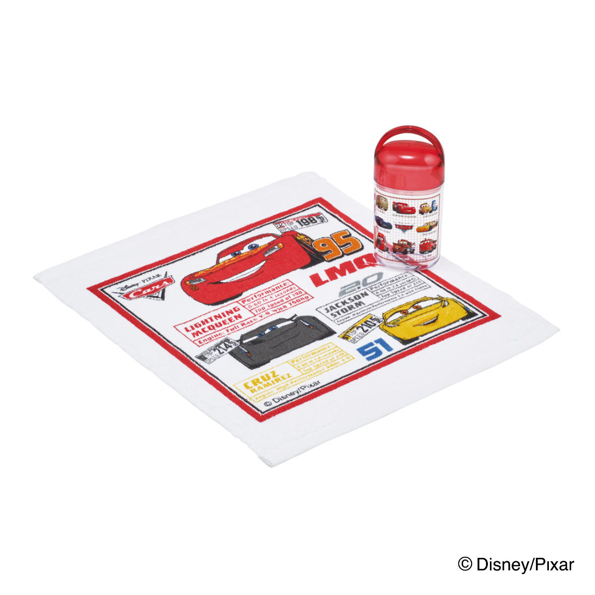 抗菌ケース付おしぼり カーズ25 ( カーズ おしぼり お手拭き タオル ハンカチ 手拭き ハンドタオル 抗菌 おしぼりタオル おてふき おしぼりケース ケース付 子供 キッズ 給食 AG 銀 )