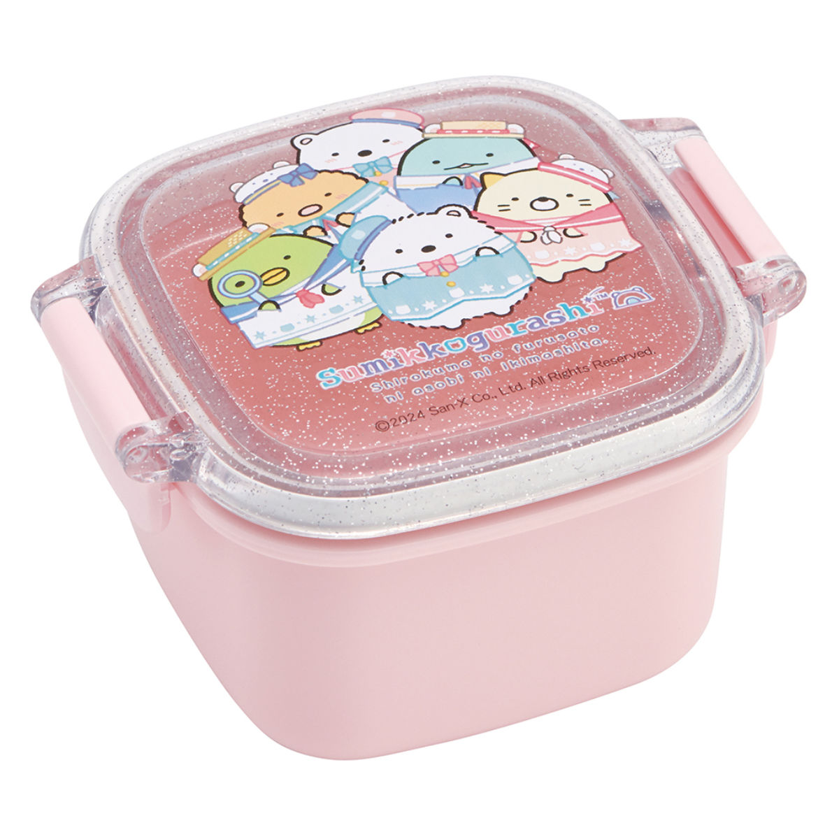 弁当箱 160ml 抗菌ミニタイトウェア すみっコぐらししろくまふるさと ( すみっコぐらし デザートケース 食洗機対応 レンジ対応 抗菌 日本製 果物ケース 食洗機OK レンジOK ランチボックス キッズ お弁当 弁当 一段 2点ロック )