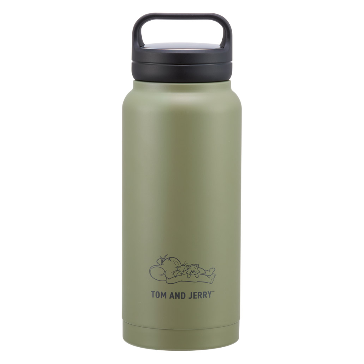 水筒 800ml スクリューハンドルマグボトル トムジェリおひるね ( トムとジェリー 直飲み 保温 保冷 マグボトル ステンレスボトル ハンドル付き 真空二重構造 マグ ボトル ダイレクトボトル ステンレス マイボトル アウトドア )