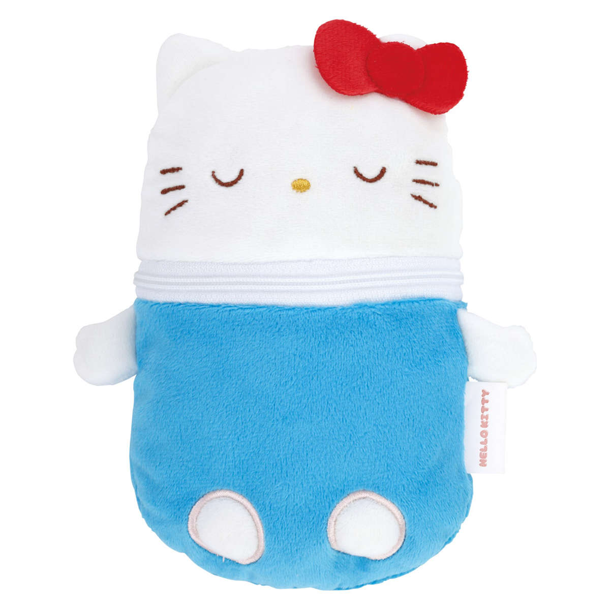 ポーチ 縦型 ぬいぐるみポーチ サンリオ ( クロミ シナモロール ハローキティ マイメロディ キャラクター ぬいぐるみ マスコット 小物入れ 収納 マルチポーチ おしゃれ プレゼント グッズ かわいい ふわふわ ) 【ハローキティ】 ハローキティ