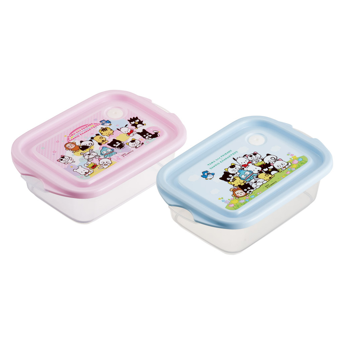 弁当箱 500ml 抗菌シールボックスM 2個セット タマ×サンリオキャラクターズ ( お弁当箱 抗菌 シールボックス M レンジ対応 保存容器 2個 セット 抗菌加工 ランチボックス 電子レンジ 対応 1段 アウトドア )