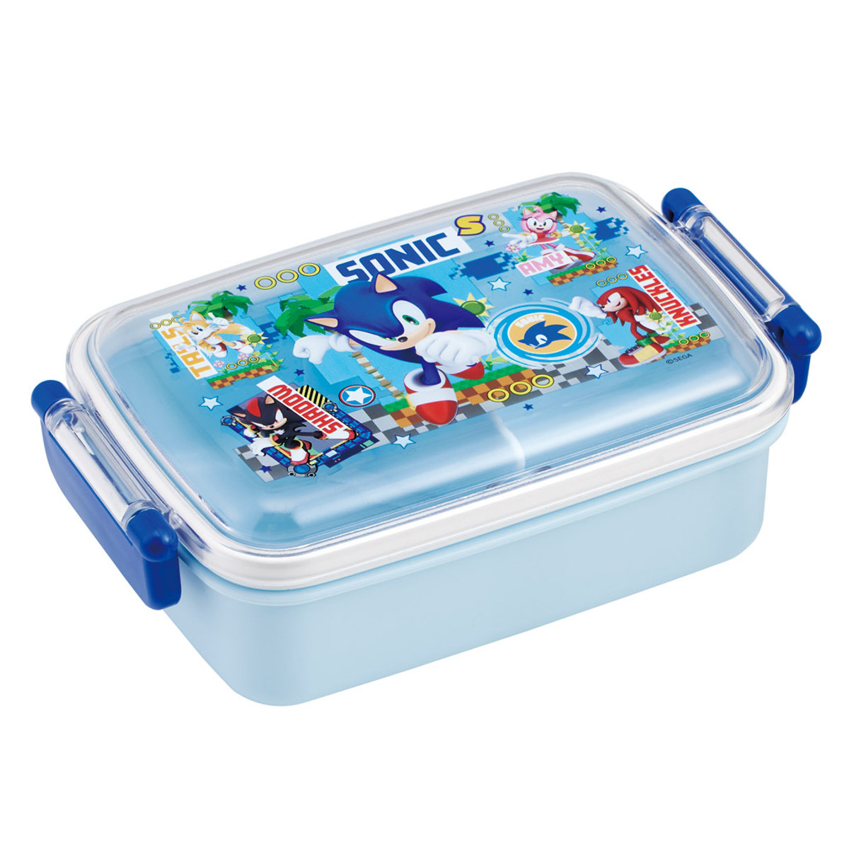 弁当箱 450ml 1段 抗菌ふわっとタイトランチ ソニック ( ランチボックス 食洗機対応 レンジ対応 抗菌 日本製 ドーム蓋 キッズ 食洗機OK レンジOK お弁当 弁当 一段 2点ロック 銀 AG )