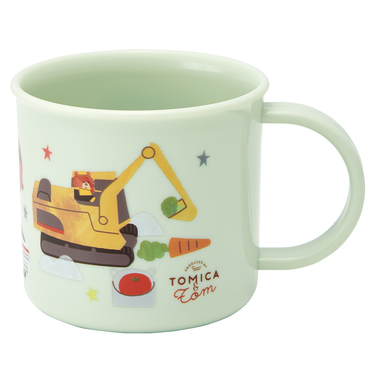 コップ 200ml 抗菌食洗機対応プラコップ トミカとトム ( トミカ プラコップ 抗菌 耐熱 食洗機対応 レンジ対応 日本製 プラスチック製 食洗機OK レンジOK 抗菌加工 給食 AG 銀 小さい マグ プラ カップ )