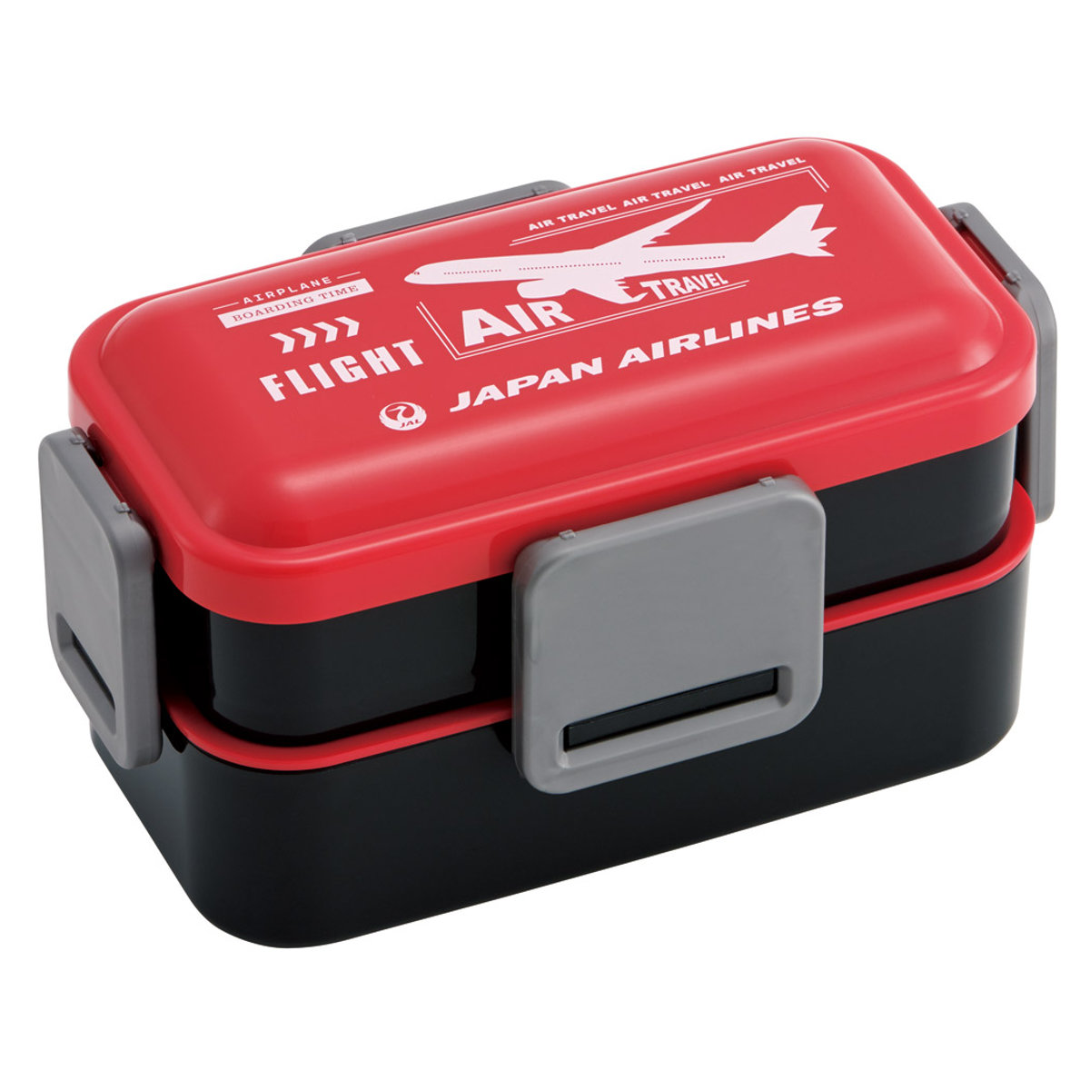 弁当箱 2段 600ml 抗菌2段ふわっと弁当箱 JAL ( ランチボックス 食洗機対応 レンジ対応 二段 抗菌 ドーム型 4点ロック 日本製 仕切り付き 銀 AG 食洗機OK レンジOK お弁当 弁当 抗菌加工 二段弁当 )