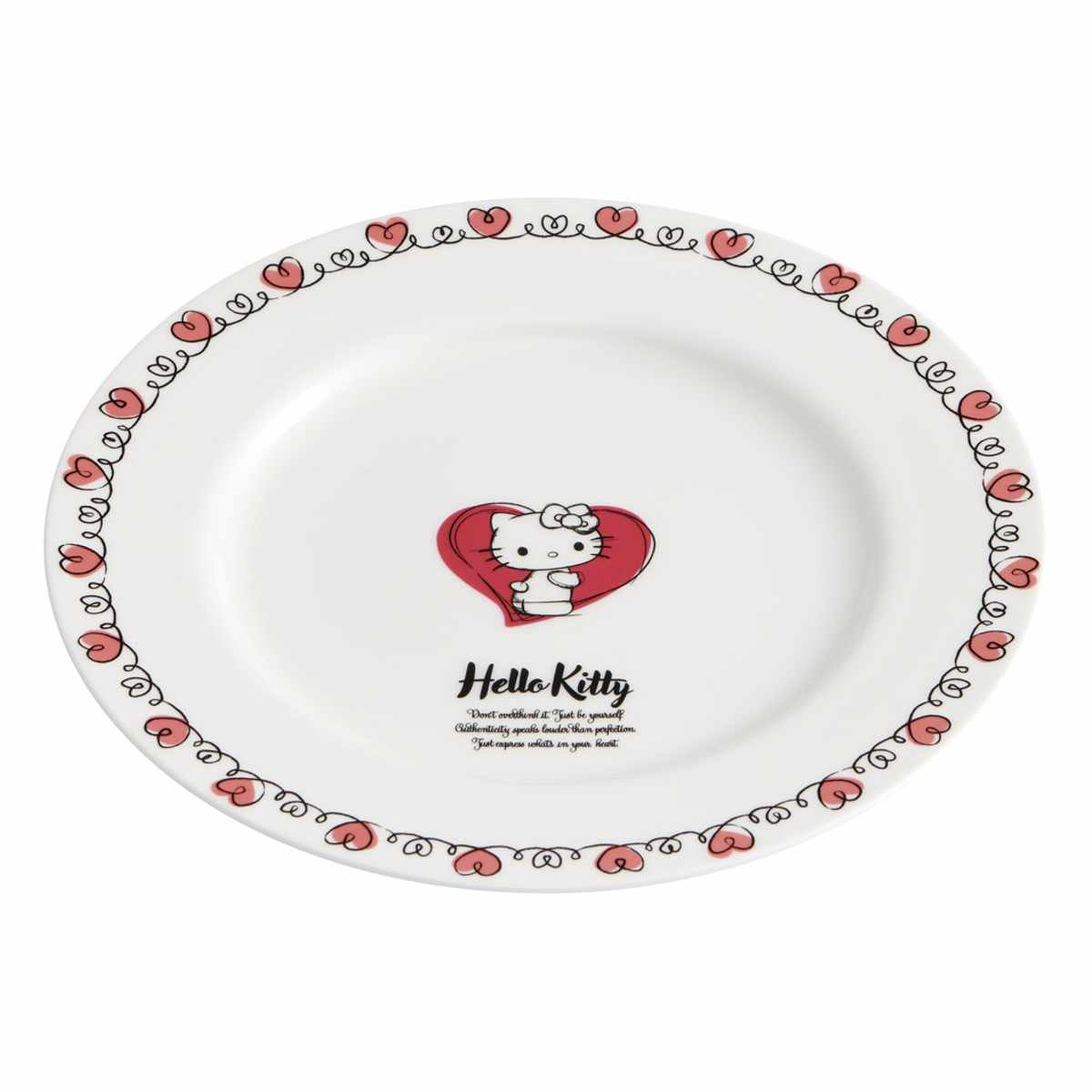 プレート 23cm サンリオ ( ハローキティ マイメロディ キャラクター かわいい 皿 お皿 電子レンジ対応 食洗機対応 磁器 リムプレート パン皿 トースト皿 中皿 モーニングプレート デザート スイーツ 朝食 ) 【ハローキティ】 ハローキティ