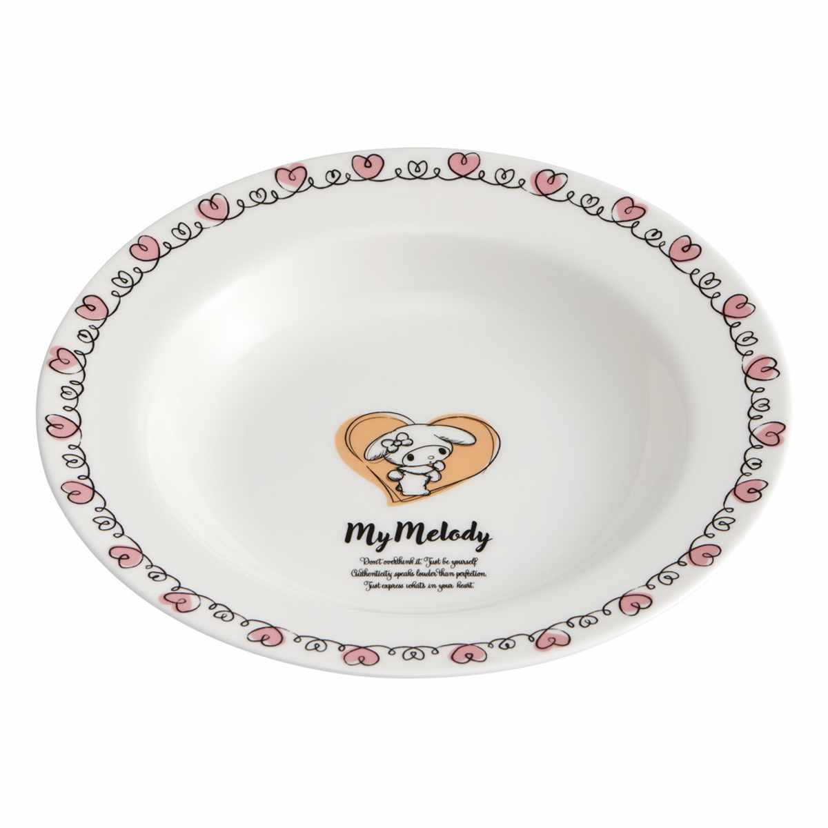 プレート 23cm スープ皿 サンリオ ( ハローキティ マイメロディ キャラクター かわいい 皿 お皿 電子レンジ対応 食洗機対応 磁器 うつわ 器 スーププレート スープボウル パスタ皿 カレー皿 深皿 パスタ カレー ) 【マイメロディ】 マイメロディ