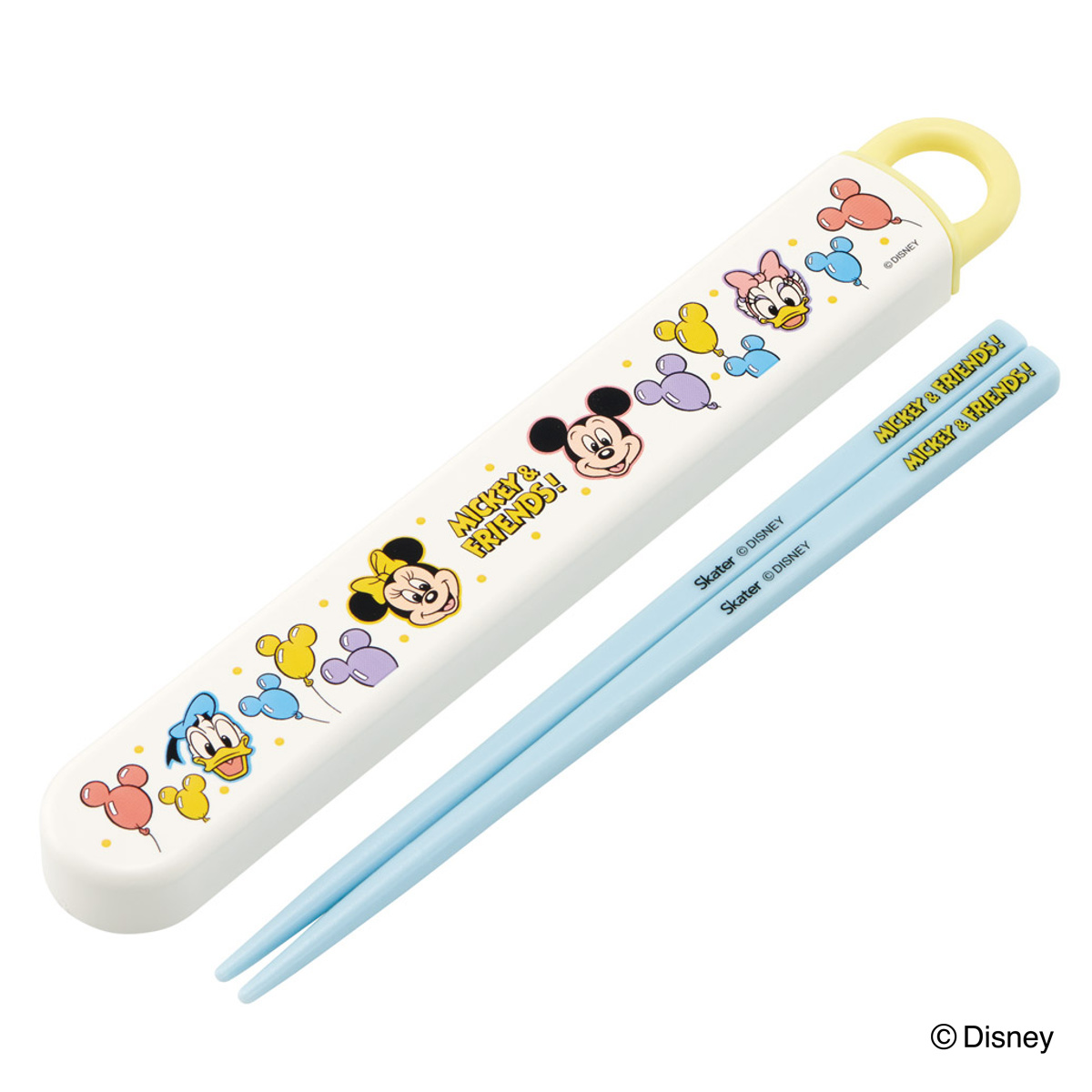 箸セット 抗菌食洗機対応箸箱セット ミッキー&フレンズ風船 ( 箸 16.5cm 食洗機対応 抗菌 お箸 箸箱 子供 日本製 16.5センチ カトラリー 食洗機OK お弁当用 給食 お弁当 弁当 幼稚園 保育園 キッズ )