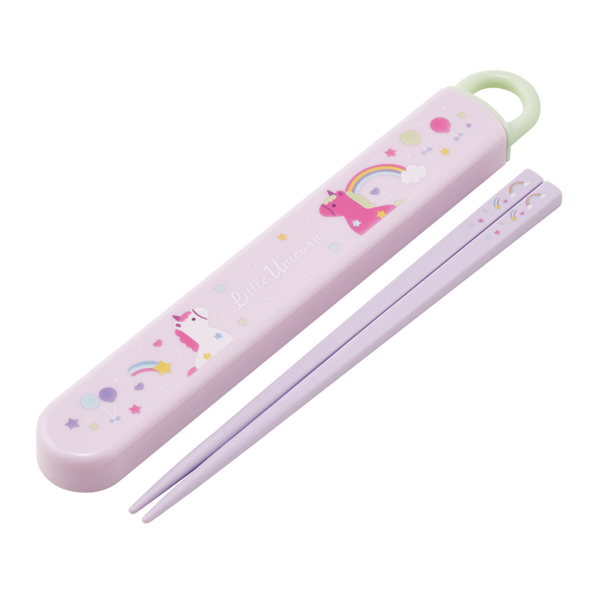 箸箱セット 抗菌食洗機対応箸箱セット リトルユニコーン ( 箸 16.5cm 食洗機対応 抗菌 お箸 箸箱 子供 日本製 16.5センチ カトラリー 食洗機OK お弁当用 給食 お弁当 弁当 幼稚園 保育園 キッズ )