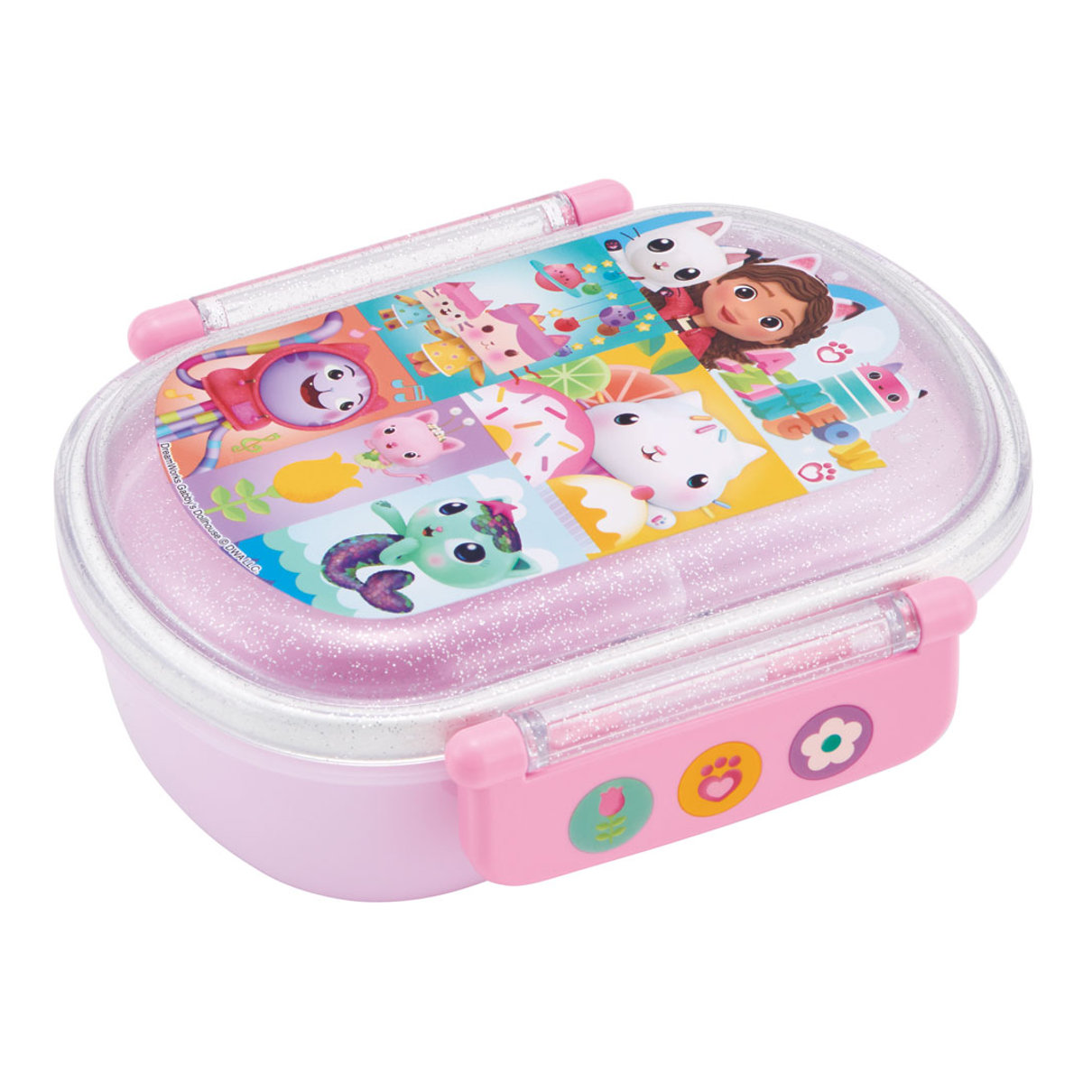 弁当箱 360ml 抗菌ふわっとタイトランチ ギャビーのドールハウス ( ギャビー ランチボックス 食洗機対応 レンジ対応 抗菌 日本製 ドーム蓋 キッズ 子供 食洗機OK レンジOK お弁当 弁当 一段 2点ロック 銀 AG 抗菌加工 )