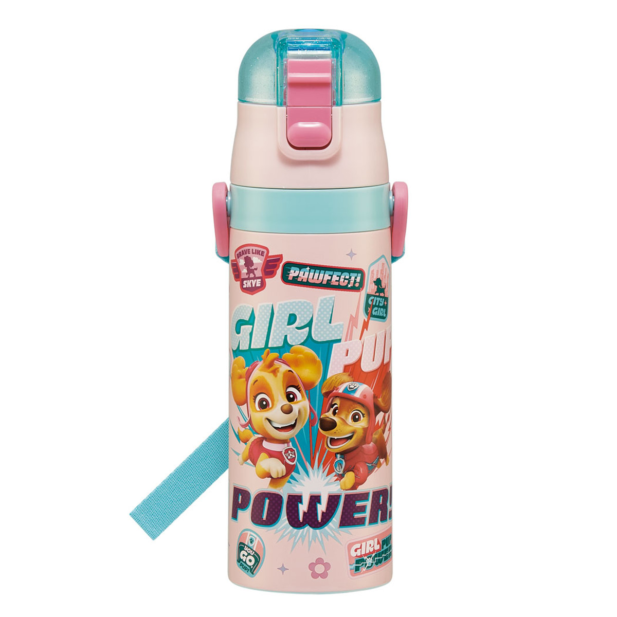 水筒 470ml 超軽量ダイレクトボトル パウパトロールGIRL ( パウパトロール 保冷 軽量 直飲み ワンタッチ ステンレスボトル 子供用水筒 子供 直のみ 軽い 超軽量 ワンプッシュ ダイレクトボトル ダイレクト ボトル ステンレス )