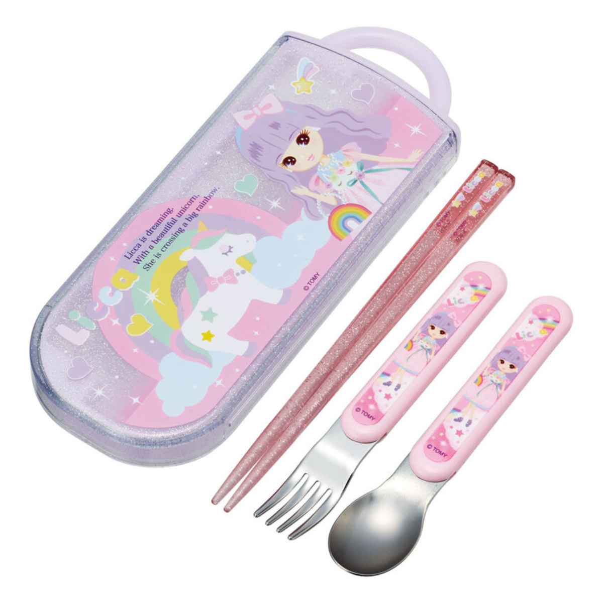 トリオセット 抗菌 箸 スプーン フォーク 食洗機対応 キャラクター ( ポケモン まいぜんシスターズ ミッキー ダンボ シナモン プラレール マリオ にゃんこ大戦争 スプラトゥーン タマ ぐでたま あつ森 くまのがっこう ) 【リカちゃん23】 リカちゃん23