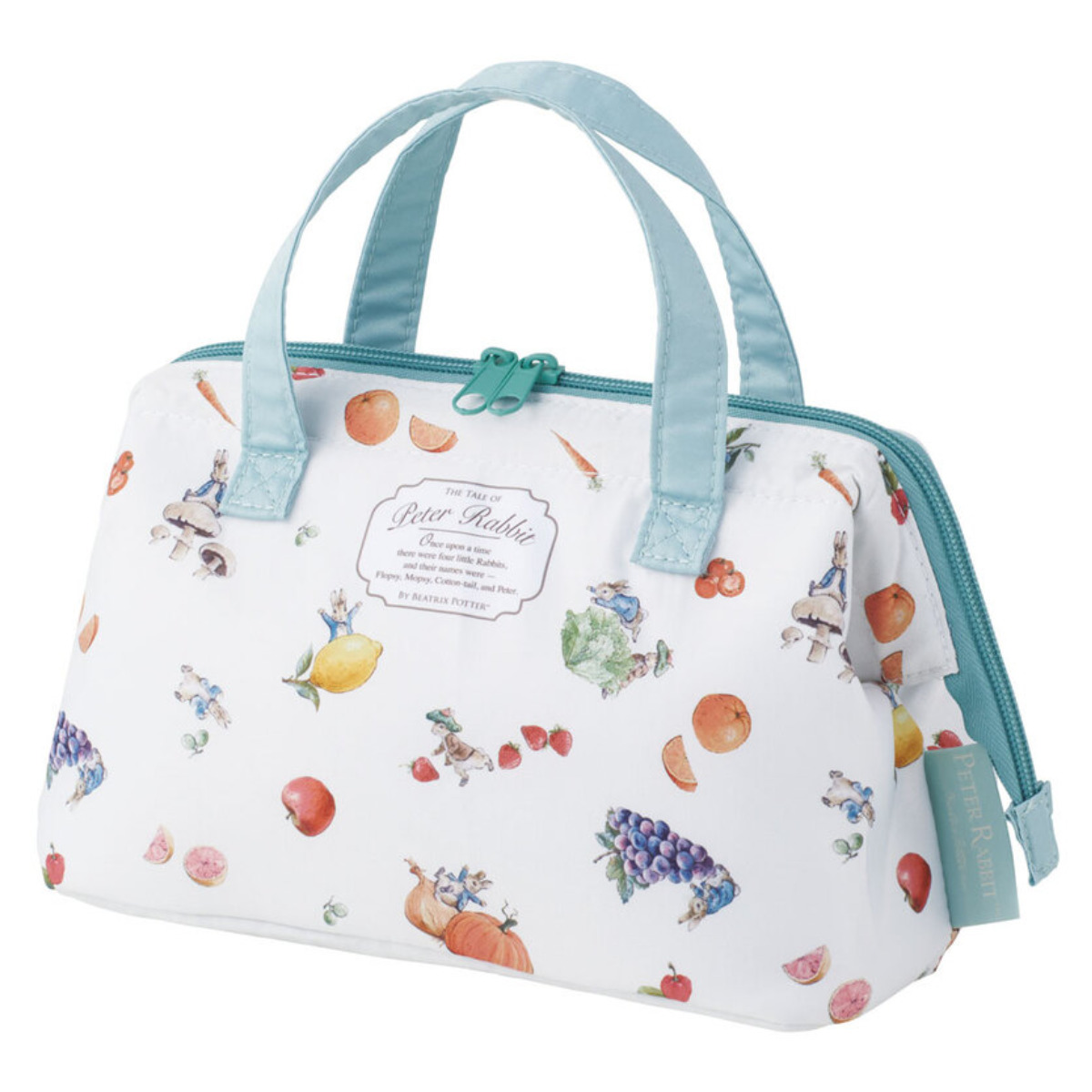 ランチバッグ 保冷 がま口型 キャラクター ( リサとガスパール すみっコぐらし セサミストリート ミッフィー リサラーソン ハウルの動く城 トトロ 魔女の宅急便 ミッキー ) 【ピーターラビット】 ピーターラビット