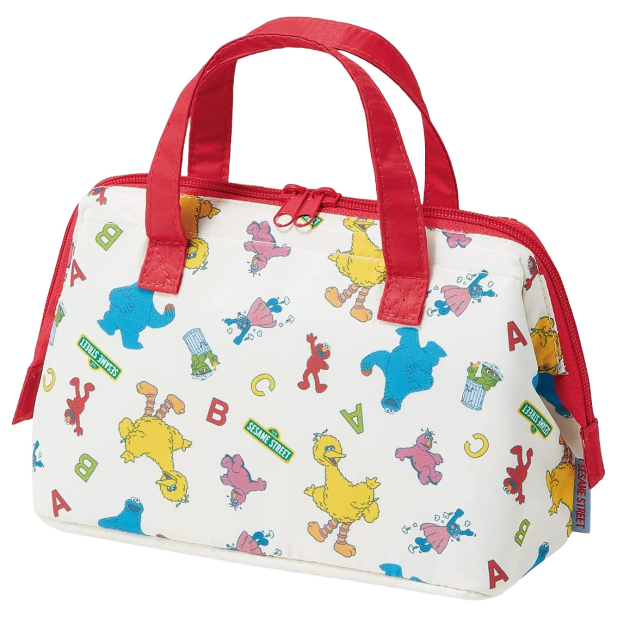 ランチバッグ 保冷 がま口型 キャラクター ( リサとガスパール すみっコぐらし セサミストリート ミッフィー リサラーソン ハウルの動く城 トトロ 魔女の宅急便 ミッキー ) 【セサミストリート】 セサミストリート