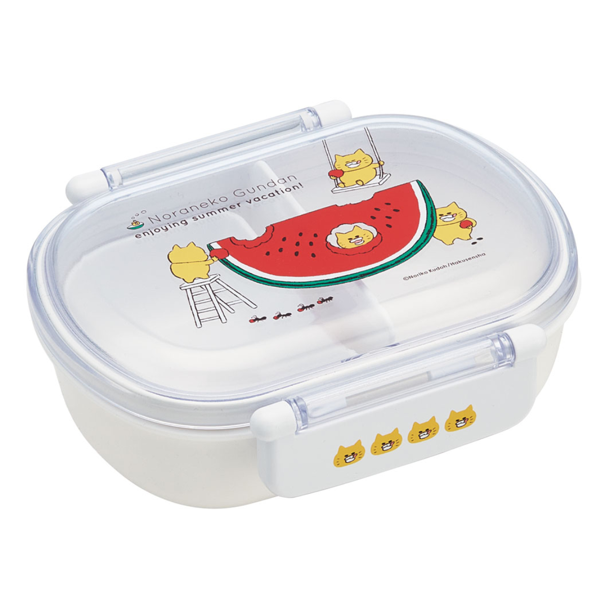 お弁当箱 抗菌ふわっとタイトランチ 1段 360ml キャラクター ( トムとジェリー くまのがっこう ドラゴンボール超 カルシファー どうぶつの森 パウパトロール ピカチュウ にゃんこ大戦争 ポニョ とれたんず ) 【ノラネコぐんだん】 ノラネコぐんだん