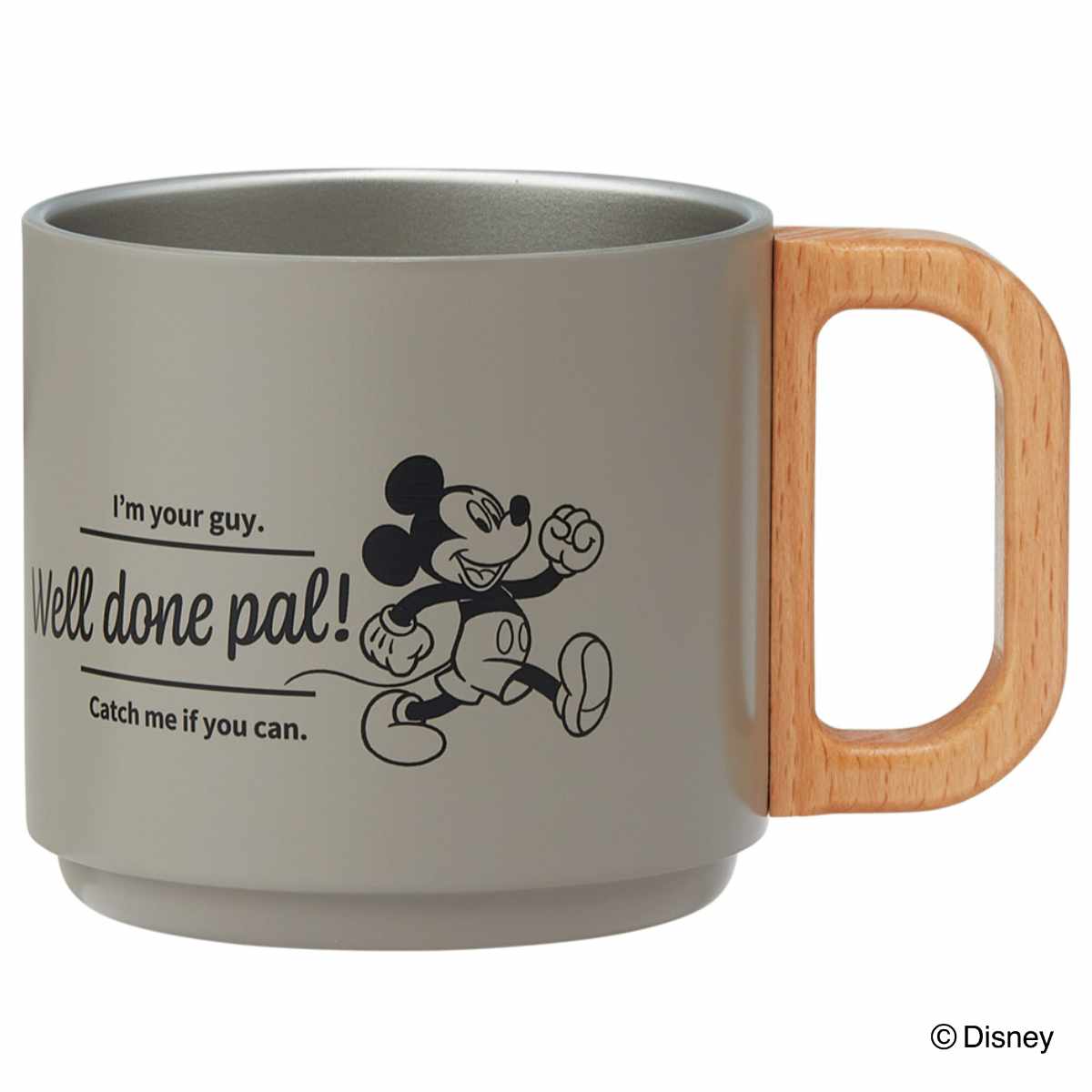 マグカップ 350ml スタッキングステンマグ ミッキーマウス ( ステンレス 保温 保冷 コップ マグ ディズニー ミッキー 真空断熱構造 カップ かわいい キャラ ステンレスマグ 積み重ね コンパクト 収納 ティータイム 勉強 )