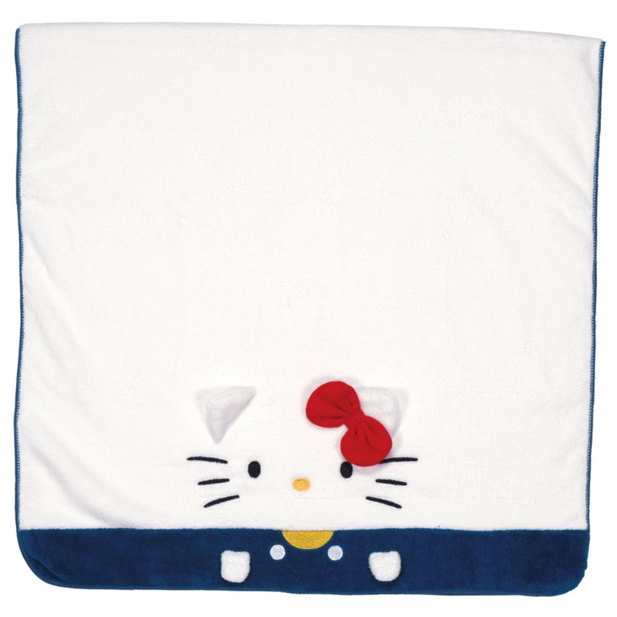 バスタオル 吸水速乾 60×120cm キャラクター ( クロミ シナモロール ミニー デール ハローキティ ミッキー タマフレンズ ゴジラ ショーン キングギドラ 吸水 速乾 タオル 60×120 マイクロファイバー ふわふわ 耳付き バス用品 ) 【ハローキティ】 ハローキティ