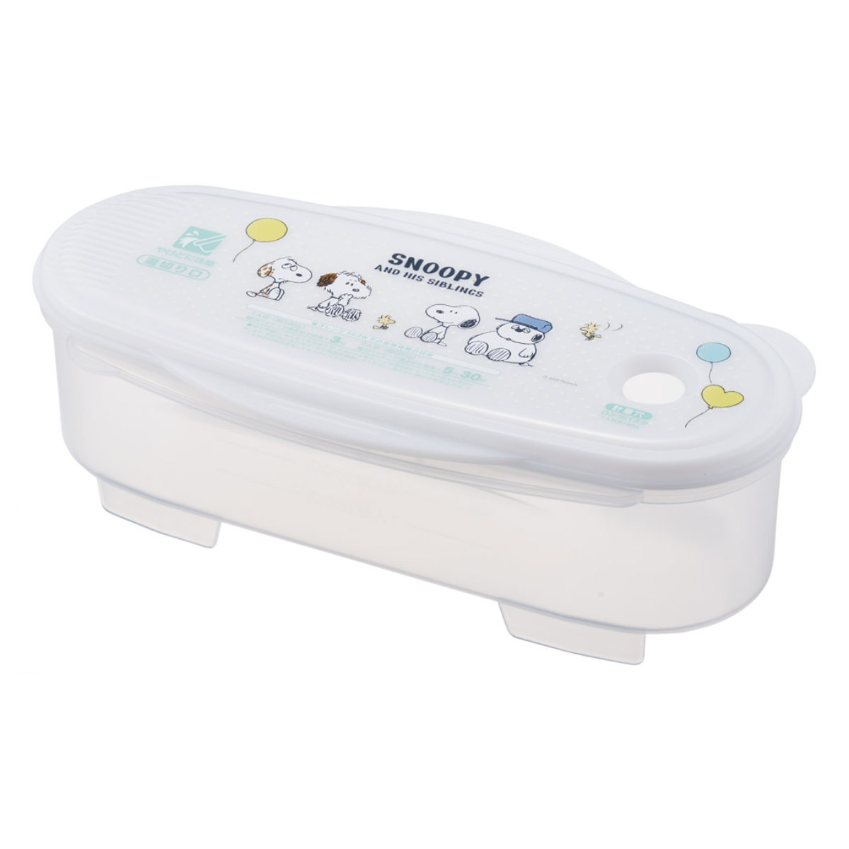 ゆでパスタ調理ケース スヌーピーバルーン 電子レンジ調理器 レンチンパスタ ( 電子レンジ料理 スパゲッティ パスタ 計量器 レンジ調理 茹でる 茹で ケース 電子レンジ専用調理器 火を使わない 便利グッズ キャラクター )