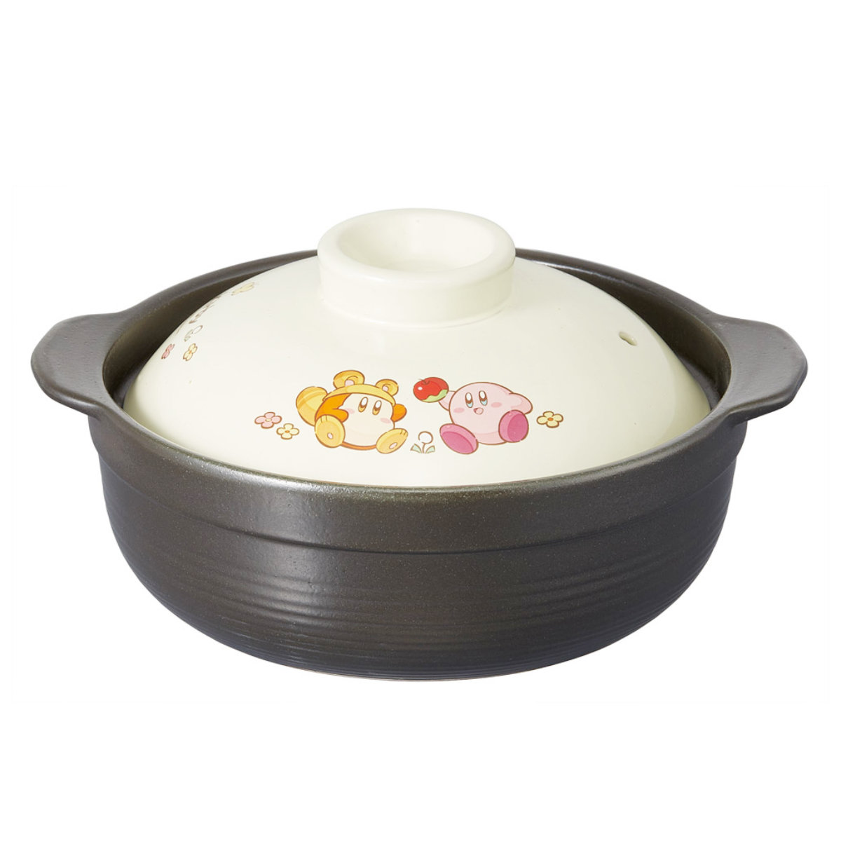 土鍋 6号 ガス火専用 カービィ ピクニック ( ガス火 直火対応 卓上鍋 土鍋ごはん 両手鍋 電子レンジ対応 オーブン対応 1人用 2人用 直火土鍋 鍋 なべ 季節鍋 炊飯 キャラクター )
