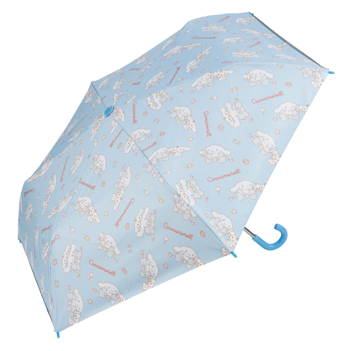 雨傘 折りたたみ傘 子ども用 晴雨兼用 50cm マイメロディ クロミ シナモロール ビックリボン ( マイメロ シナモン 子供用 女の子 キッズ おりたたみ 日傘 カサ かさ 折りたたみ グラスファイバー アルミ 50 センチ キャラクター ) 【シナモロール】 シナモロール
