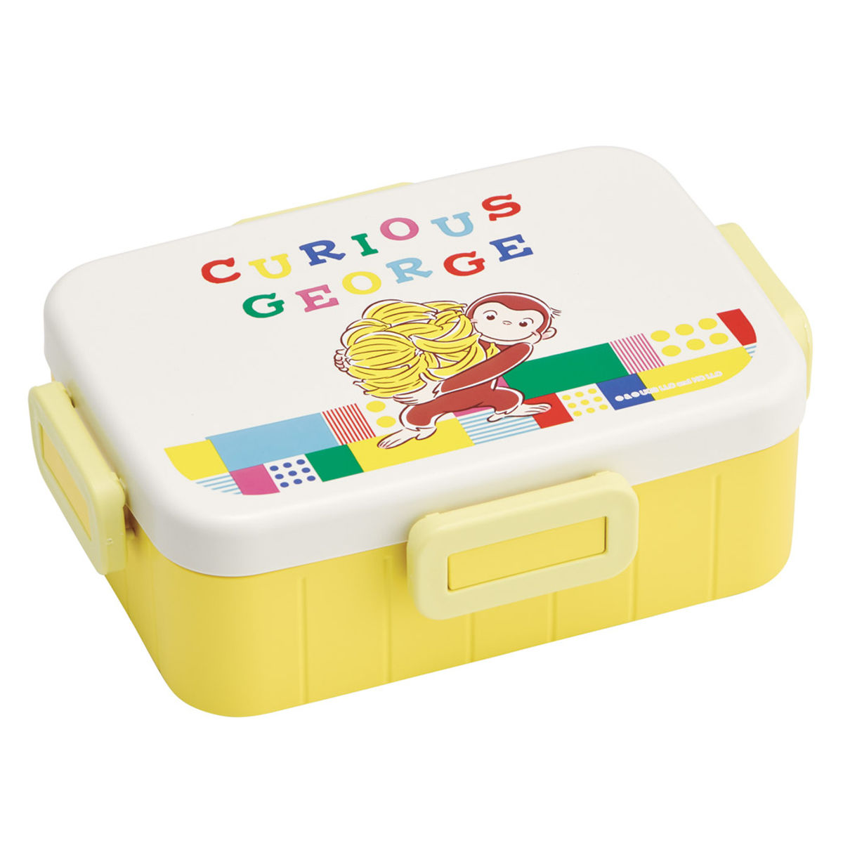 弁当箱 1段 650ml 1段ランチボックス ジョージ ブロック ( 抗菌4点ロック ランチボックス 食洗機対応 レンジ対応 日本製 抗菌加工 一段 食洗機OK レンジOK 弁当 お弁当 仕切り付き 4点ロック )