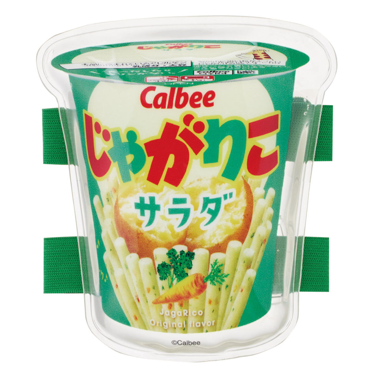 ベルト付き保冷剤 カルビー ( 保冷 弁当 お弁当 弁当箱 アイシング 通勤 通学 通園 ベルト付き 幼稚園 保育園 グッズ ランチベルト ペットボトル ダイカット かわいい ) 【じゃがりこサラダ】 じゃがりこサラダ