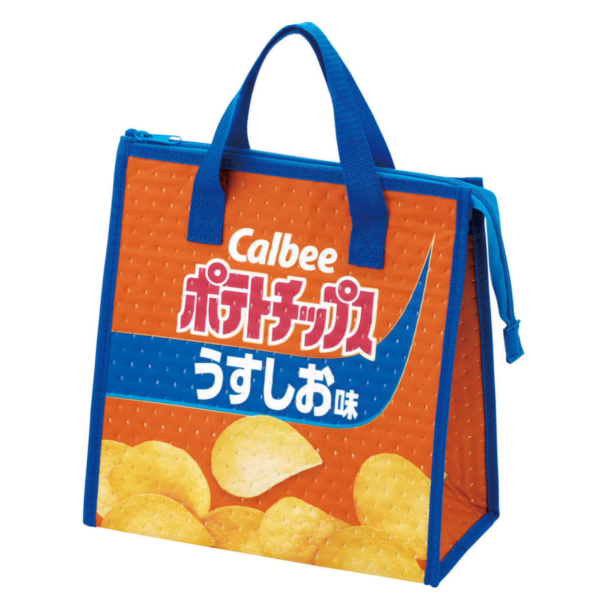 ランチバッグ 不織布保冷バッグ カルビー ( 保冷ランチバッグ 保冷 弁当袋 お弁当袋 四角 ランチトートバッグ 保温 ランチトート お弁当箱 弁当 袋 ランチ マチ付き お弁当入れ 保冷バッグ ) 【ポテチうすしお味】 ポテチうすしお味