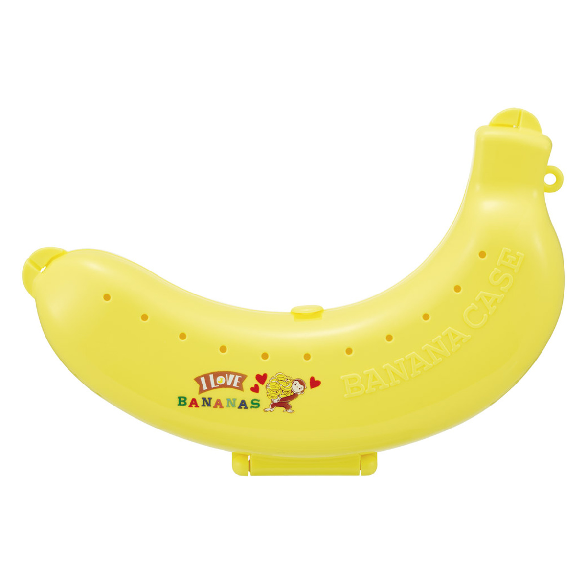 バナナケース ジョージ ブロック ( おさるのジョージ 携帯用バナナケース 携帯用 バナナ入れ バナナ収納ケース 日本製 バナナ ケース バナナポッド バナナ容器 持ち運び用 お昼ごはん 保存容器 プラスチック製 )