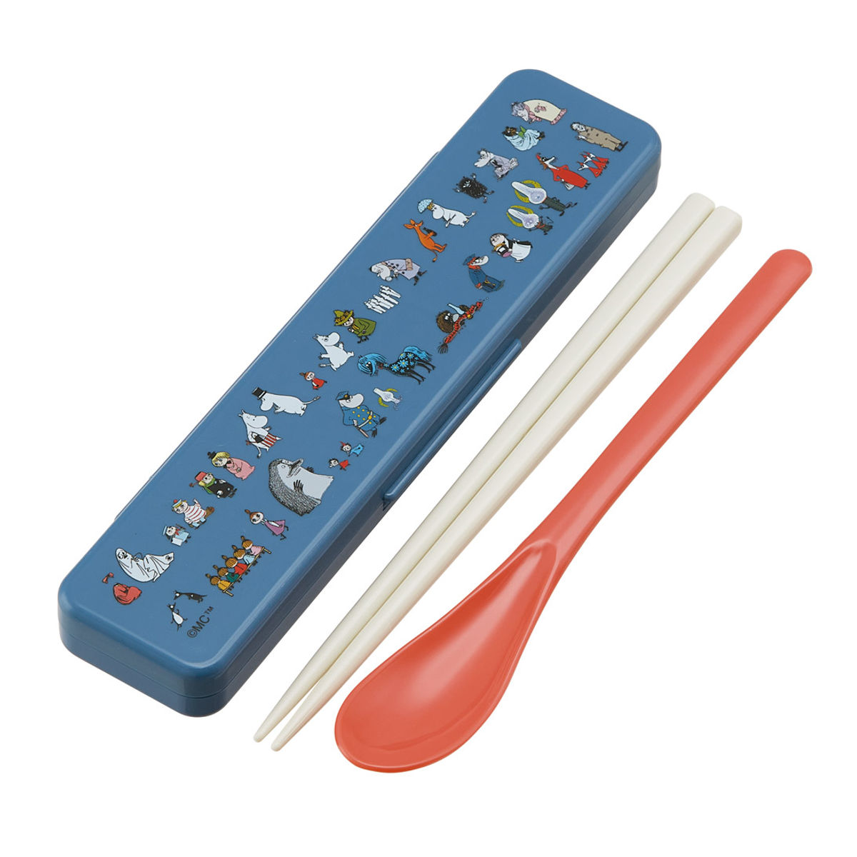 コンビセット ムーミン80 箸 スプーン ( ムーミン 食洗機対応 18センチ お箸 音の鳴らない カトラリー 日本製 食洗機OK カトラリーセット 持ち運び お弁当 弁当 箸箱 )